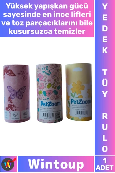 #KediBakım Pet Evcil Hayvan Güçlü Yapışkanlı Pratik Temizlik Kağıdı Kıyafet Giysi Koltuk Kedi Köpek Tüy Alıcı Yedek Tüy ürün görseli 1