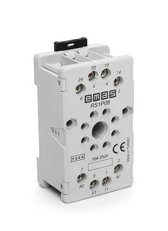 EMAS RS1P08 8 PİMLİ ROLE SOKETİ ürün görseli 1