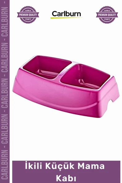 #Petshop Dayanıklı 1 Sınıf Plastik Küçük Irk Kedi Köpek Servis Kabı Hijyeni İkili Küçük Mama Su Kabı ürün görseli 1