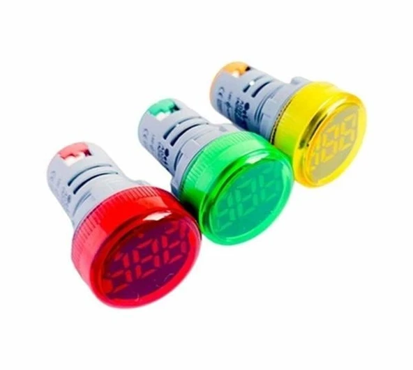 XVSL-22K 22mm VOLTMETRELİ LEDLİ SİNYAL LAMBASI (KIRMIZI) 24-550V ürün görseli 1