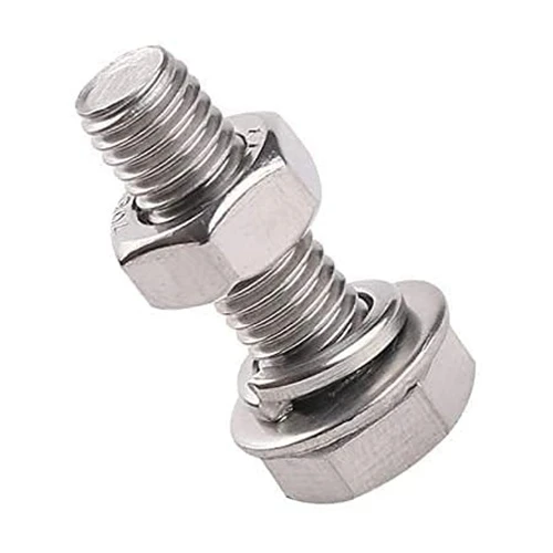 AKB M6x16mm Altıköşe (Altıgen,Anahtar) Başlı Vida , Somun , Rondela ve Yaylı Pul  10 Takım  (rf145) ürün görseli 1