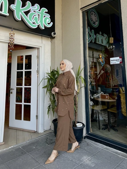 TAŞ İŞLEMELİ PANTOLONLU TAKIM - Resim 9