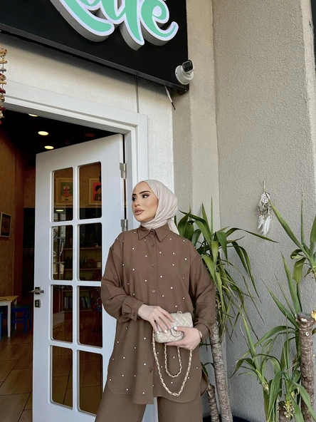 TAŞ İŞLEMELİ PANTOLONLU TAKIM - Resim 7