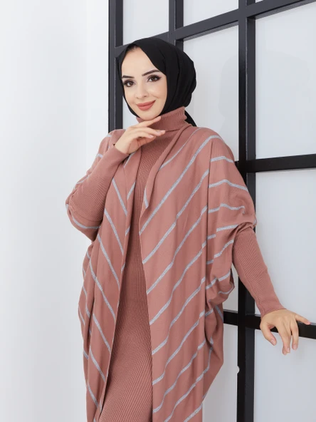 SİMLİ HIRKA BADİ ELBİSELİ İKİLİ TAKIM - Resim 4