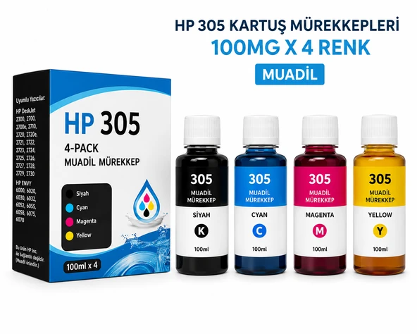 Hp 305 Kartuş Mürekkepleri 100MG X 4 Renk ürün görseli 1