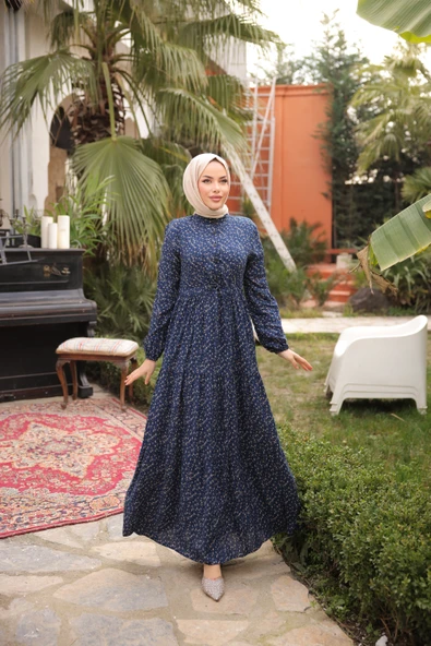 YARIM PATLI VİSKON ELBİSE - Resim 10
