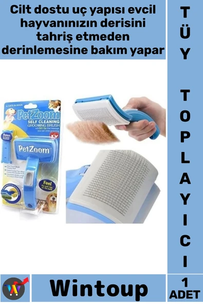 #TüyToplayıcı Profesyonel Kedi Köpek Tüy Toplayıcı Ergonomik Pet Evcil Hayvan Tek Tuş Kolay Pratik Cilt Dostu Tarak Tüy ürün görseli 1