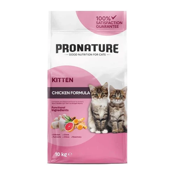Pronature Tavuklu ve Pirinçli 10 kg Yavru Kedi Maması ürün görseli 1