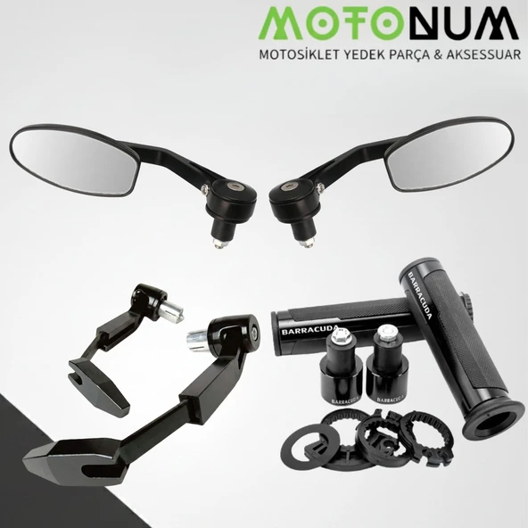 Honda Cbf 150 Modifiye Seti-Siyah-Oval Gidon Ayna-Md07842 ürün görseli 1
