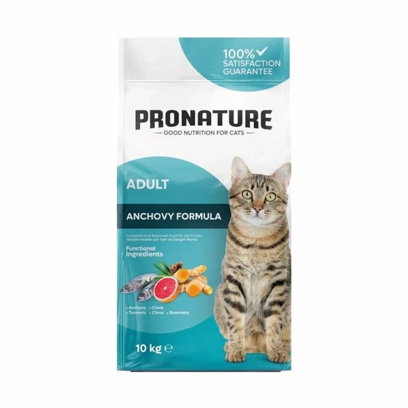 Pronature Adult Cat Hamsili ve Pirinçli 10 kg Yetişkin Kedi Maması ürün görseli 1