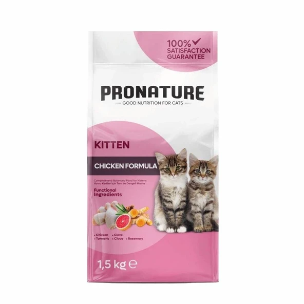 Pronature Tavuklu ve Pirinçli 1.5 kg Yavru Kedi Maması ürün görseli 1