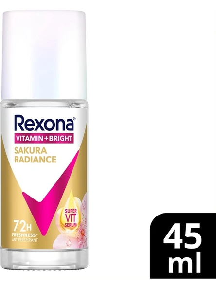 Rexona Vitamin + Bright Kadın Roll On Deodorant Sakura Radiance 45 ml ürün görseli 1
