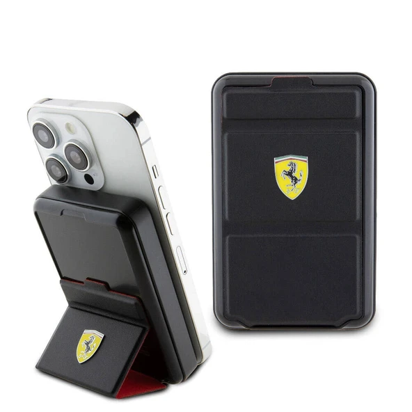 Ferrari 973WP Orjinal Lisanslı M-safe Şarj Özellikli Standlı Metal Logolu Powerbank 10.000mAh ürün görseli 1