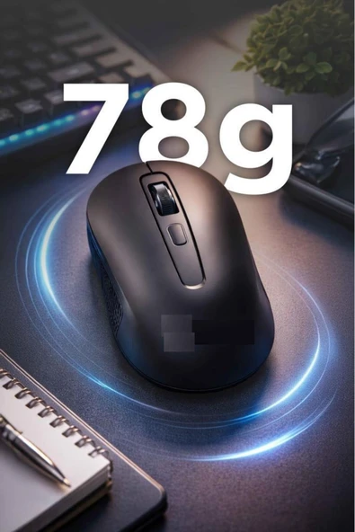 Kablosuz Mouse Usb Alıcılı Fare TM22 Siyah - Resim 4
