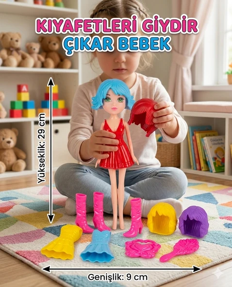 Sena Bebek elbiseleri değiştirilebilir 29 cm farklı renk seçenekleri ürün görseli 1