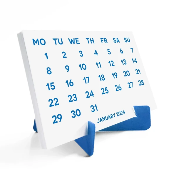 2027 Takvimi, 2027 Masa Takvimi Mavi Renk, 2027 Calendar, 2027 Desk Calendar Blue Color ürün görseli 1