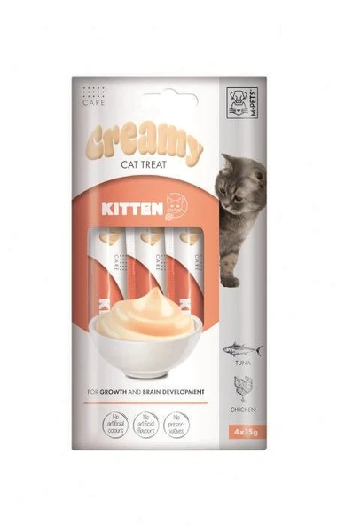 M-Pets Kitten Creamy Yavru Kedi Ödülü 4x15 Gr ürün görseli 1
