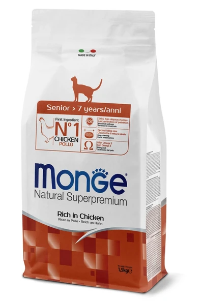 Monge Senior Tavuklu Yaşlı Kedi Maması 1,5 Kg ürün görseli 1