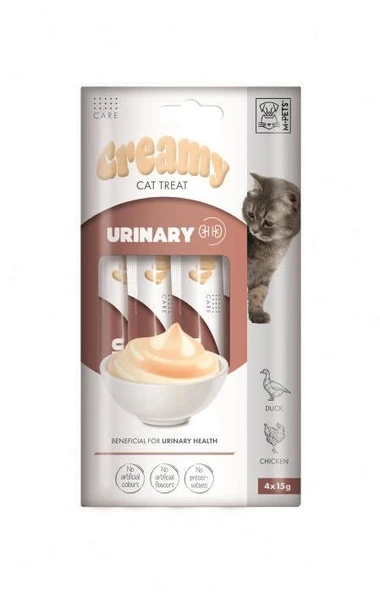 M-Pets Urinary İdrar Yolları Sağlığı Creamy Kedi Ödülü 4x15 Gr ürün görseli 1
