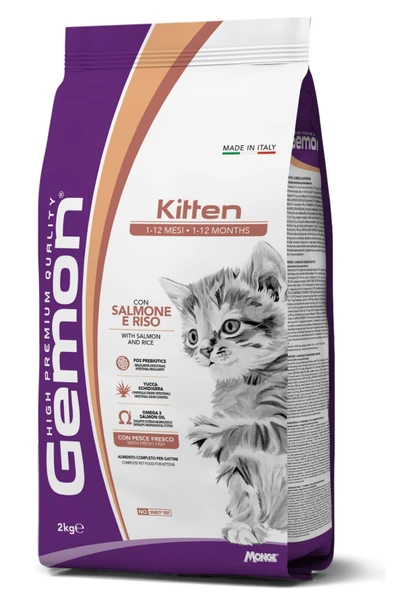 Gemon Kitten Somonlu Pirinçli Yavru Kedi Maması 2 Kg ürün görseli 1