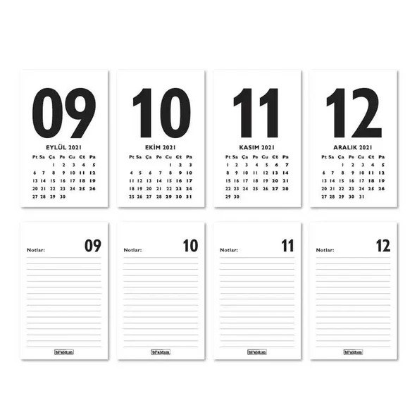 Haftalık Planlamalı 2027 Masa Takvimi - Resim 4
