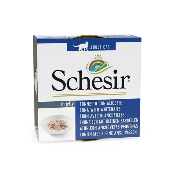 Schesir Jöle İçinde Ton ve Ringa Balıklı Yetişkin Kedi Konservesi 85 gr ürün görseli 1