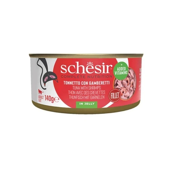Schesir Jöle İçinde Ton Balığı İle Karidesli Yetişkin Kedi Konservesi 140 Gr ürün görseli 1