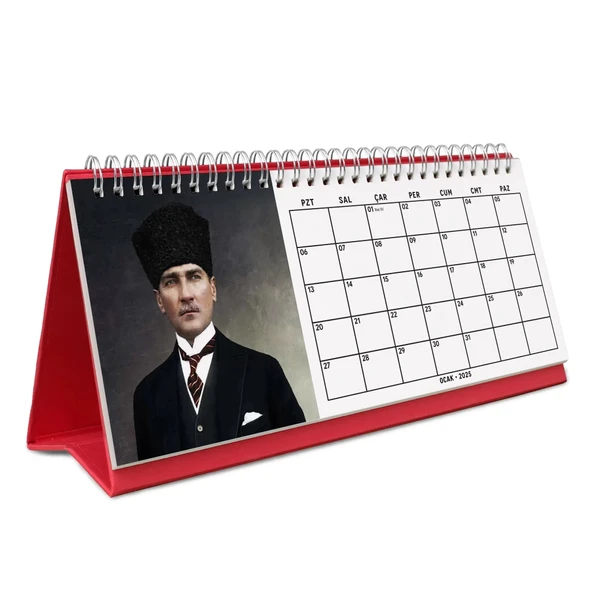 2027 Atatürk Fotoğraflı Takvim, Aylık Planlayıcı Takvim, Çift Taraflı Takvimi ürün görseli 1