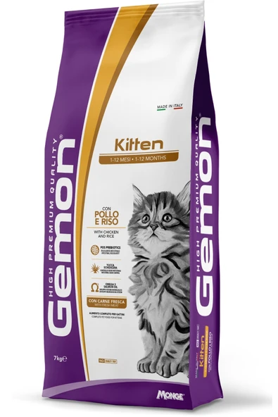 Gemon Kitten Tavuklu Pirinçli Yavru Kedi Maması 7 Kg ürün görseli 1