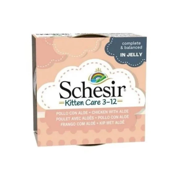 Schesir Tavuklu ve Aloe Veralı 85 gr Yavru Konserve Kedi Maması ürün görseli 1
