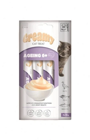 M-Pets Ageing 6+ Eklem Sağlığı Creamy Kedi Ödülü 4x15 Gr ürün görseli 1