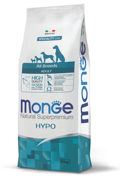Monge Hypo Somonlu ve Ton Balıklı Hassas Köpekler İçin Yetişkin Köpek Maması 12 Kg ürün görseli 1