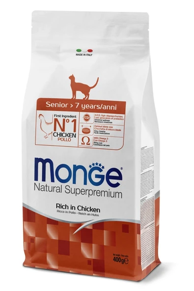 Monge Senior Tavuklu Yaşlı Kedi Maması 400 Gr ürün görseli 1