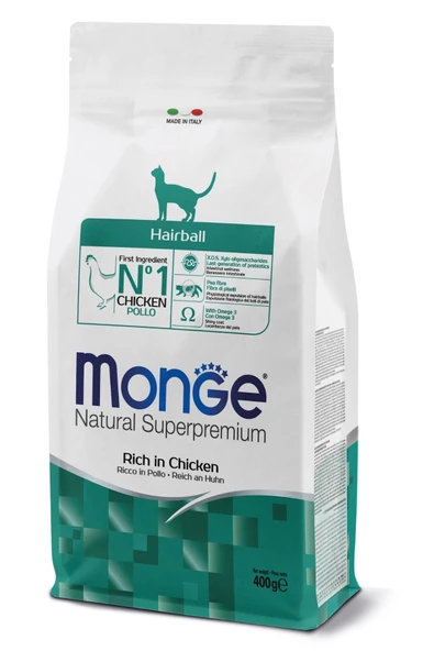 Monge Hairball Tavuklu Tüy Yumağı Önleyici Yetişkin Kedi Maması 400 Gr ürün görseli 1