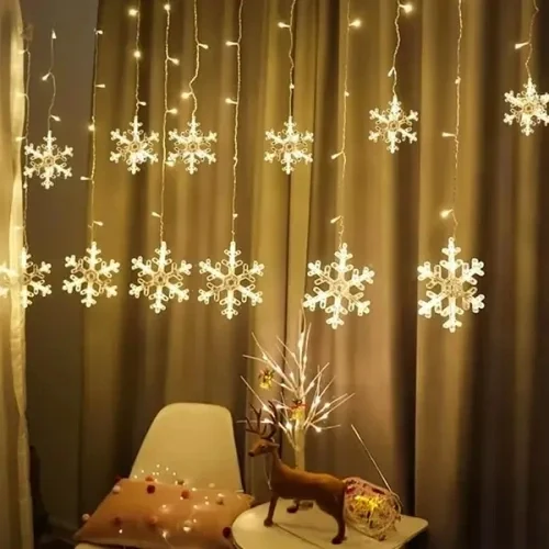 3 Metre Saçaklı Kar Tanesi Perde LED ürün görseli 1