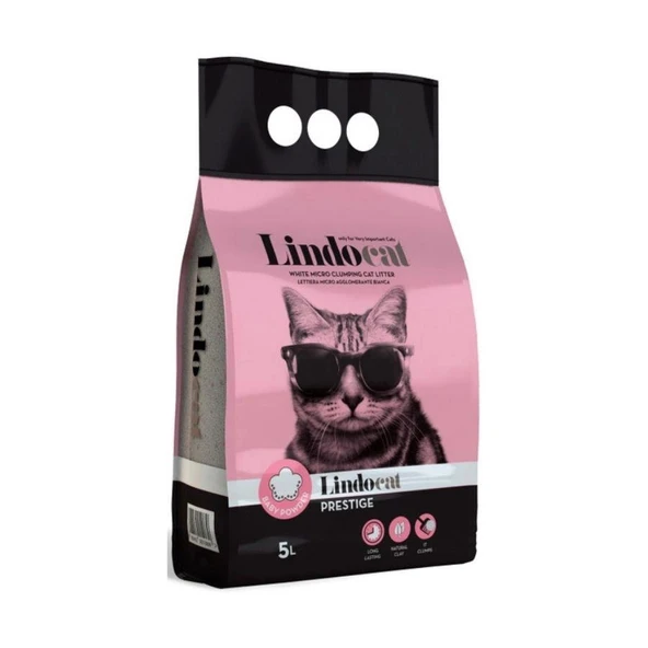 Lindocat Prestige Bebek Pudralı İnce Taneli Kedi Kumu 5L ürün görseli 1