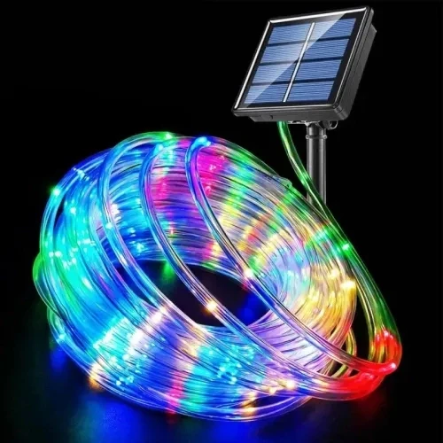 10 Metre 100 LED Solar RGB Işık Şeffaf Kablolu ürün görseli 1