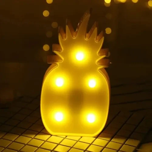 Led Işıklı Ananas Gece Lambası - Resim 3