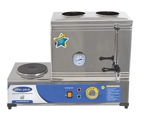 Platin 25 Litre Inox Pleytli Çay Kazanı Yüksek Performanslı Elektrikli Ocağı ürün görseli 1