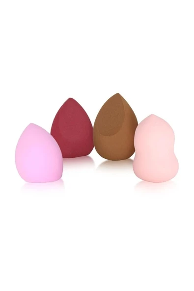 4 Lü Şişen Makyaj Süngeri Powder Puff Büyük Boy ürün görseli 1