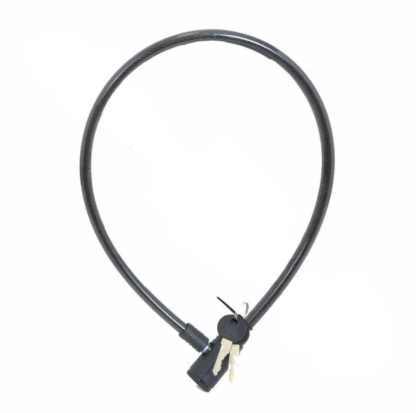 Sarissa 12x80 Anahtarlı Halat Kilit Kalın Yüksek Güçlü 80cm Bisiklet Kilidi ürün görseli 1