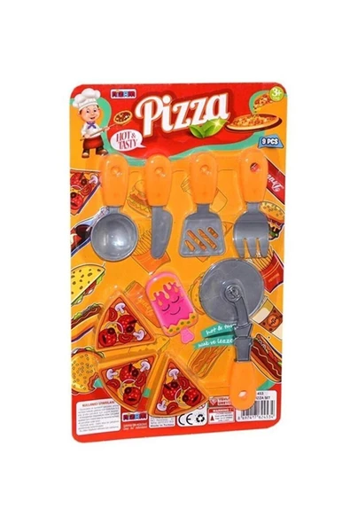 Küçük Pizza Oyuncak Seti 40x25 cm 9 parça ürün görseli 1