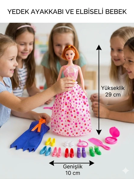 Yedek Ayakkabılı-Elbiseli Kutulu Bebek ürün görseli 1