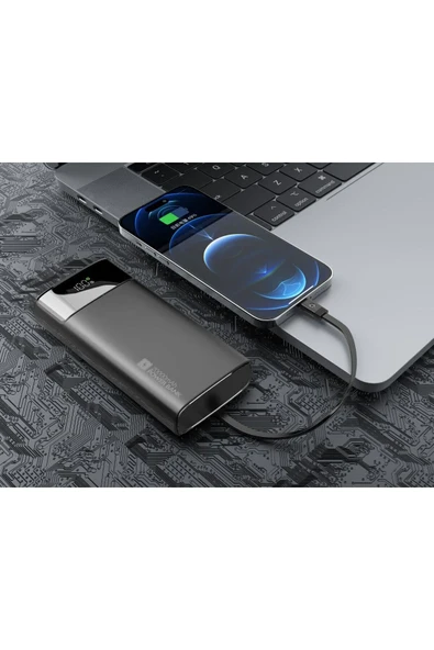Shaza 20.000 Mah 22.5W Kendinden Kablolu Taşınabilir Şarj Cihazı ürün görseli 1