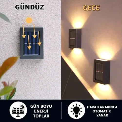 Solar 4 Ledli 11cm Duvar Aydınlatması - Resim 5