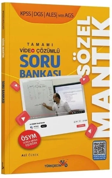 KPSS DGS ALES MEB AGS Sözel Mantık Soru Bankası Türkçecim TV ürün görseli 1