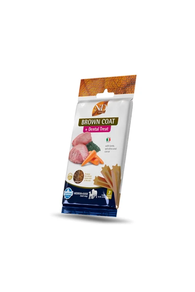 N&D TREAT BROWN DOG LAMB,POTATO,CARROT,SPİRU ADULT MED/MAX 110GR ürün görseli 1