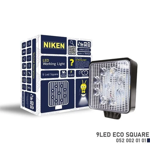 NIKEN CALISMA LAMBASI ECO 9 LEDLİ KARE ürün görseli 1