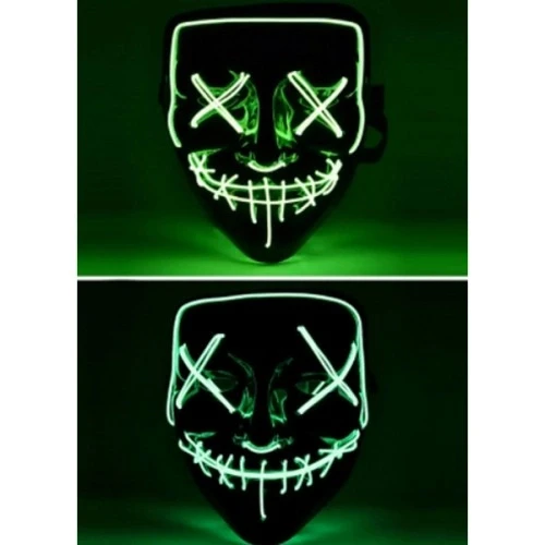 LED Işıklı Yeşil Maske - Resim 2