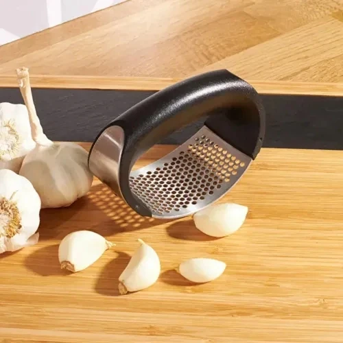 Paslanmaz Çelik Ergonomik Sarımsak Ezici Pres ve Doğrayıcı ürün görseli 1